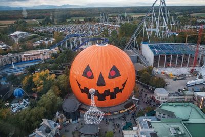 View of illuminated city