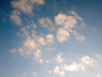 Low angle view of clouds in sky