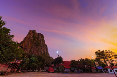 Khao nor is a limestone mountain, approximately 282 meters high in nakhon sawan province, thailand 