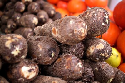 Sweet cassava in traditional market