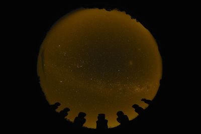Low angle view of stars against sky at night