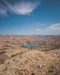 Scenic view of desert against sky