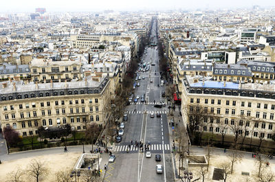 Top view of paris, france