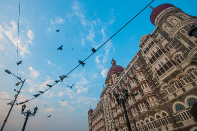 Low angle view of buildings against sky