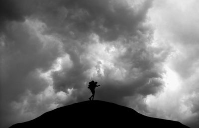 Low angle view of cloudy sky