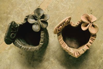 Close-up high angle view of stone
