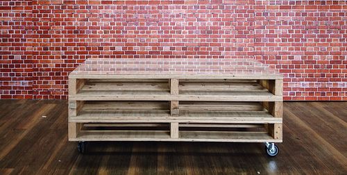 Stack of wooden wall