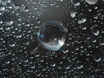 Full frame shot of wet glass