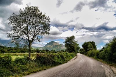 Country road passing through landscape