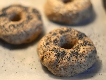 Close-up of cookies on table