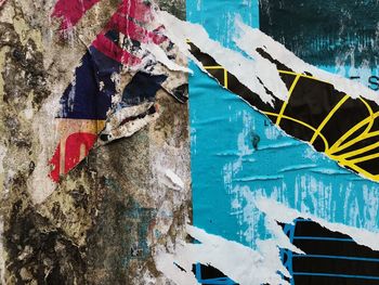 Close-up of multi colored built structure