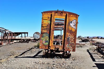 View of abandoned truck