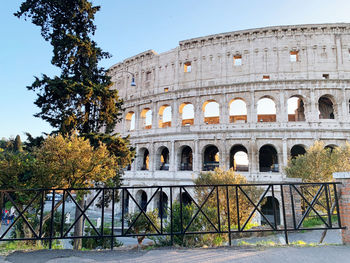 Low angle view of historical building called colosseum