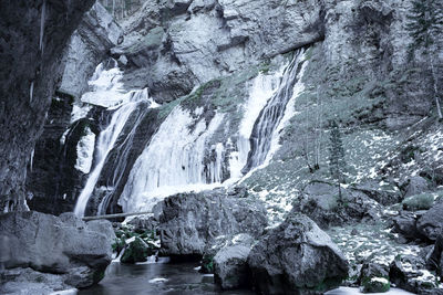 Aerial view of waterfall