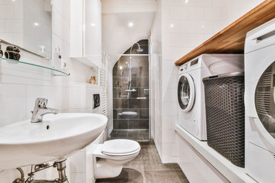 Interior of bathroom