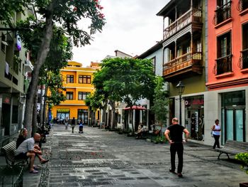 People walking on street