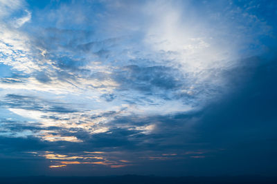 Low angle view of clouds in sky