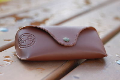 High angle view of shoes on table