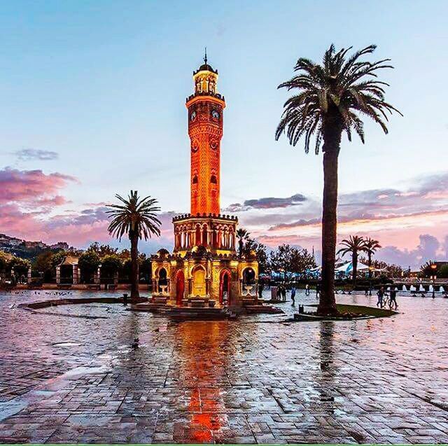 palm tree, architecture, built structure, tower, building exterior, water, tall, tall - high, waterfront, cloud, outdoors, sky, sea, surface level, tranquil scene, coconut palm tree