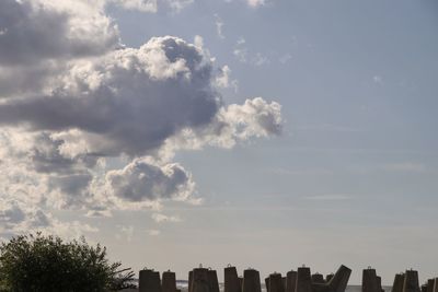 Low angle view of buildings against sky