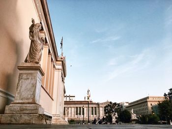 Low angle view of statue