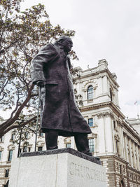 Low angle view of statue