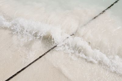 Close-up of sand on beach