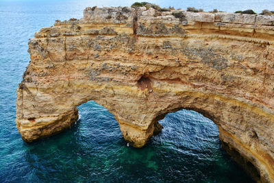 Rock formations in sea