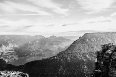 Idyllic shot of grand canyon against sky