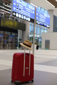 View of empty seats at airport