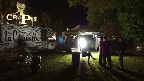 Group of people in lawn