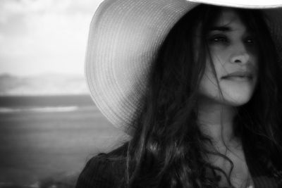 Close-up portrait of young woman