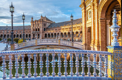 Low angle view of historic building