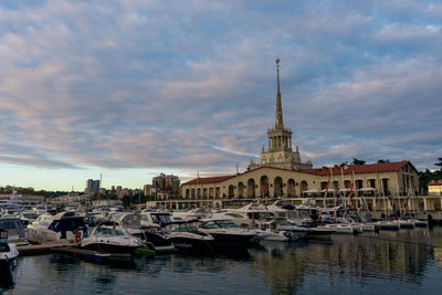 View of buildings against sky in city