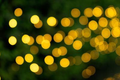 Defocused image of lights