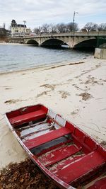 View of boats in water