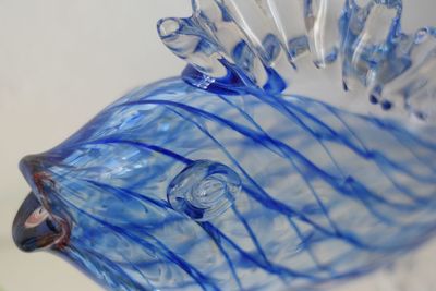 Extreme close up of blue surface