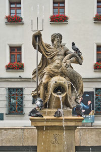 Low angle view of statue