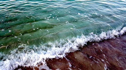 Close-up high angle view of sea