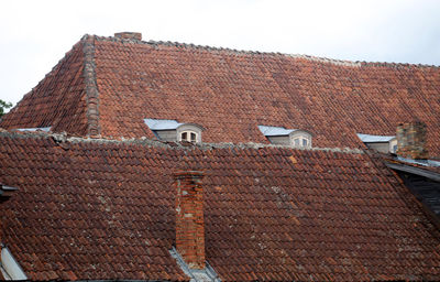 Low angle view of old building against sky