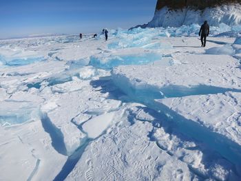 People on glacier