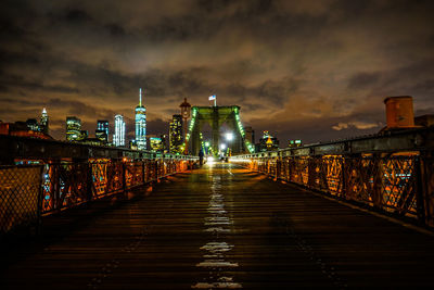 Illuminated city at night