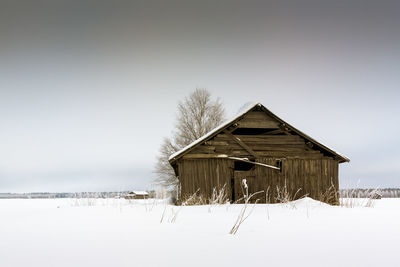 Hut on wooden house