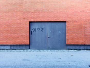 Close-up of closed door