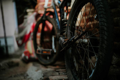 Close-up of bicycle 