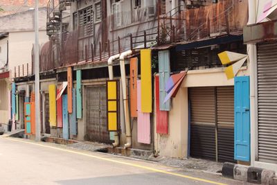 Multi colored residential buildings