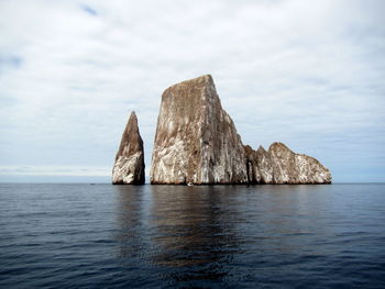 Scenic view of rock formation in sea