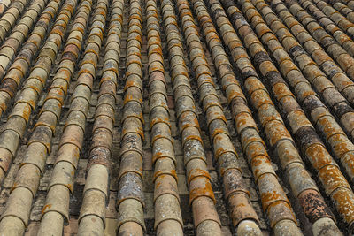 Full frame shot of roof tiles