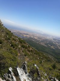 High angle view of landscape against sky