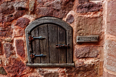 Close-up of closed door